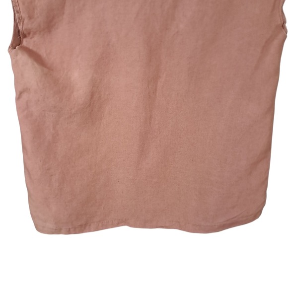 Parachute 100% Linen Button Down Shirt Top Clay Oversized XS Breathable Boho - Picture 6 of 11